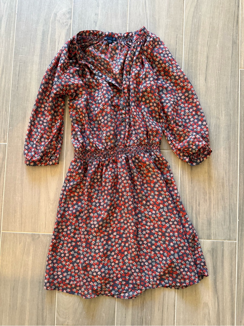 GAP Long Sleeve Floral Dress